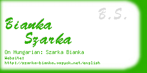 bianka szarka business card